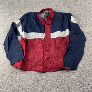 Vintage Honors Elite Jacket Mens XL Red Blue Nylon Windbreaker Bio-Ceramic Lined